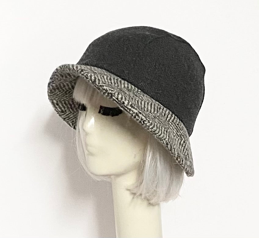 Asymmetrical cloche hat on sale