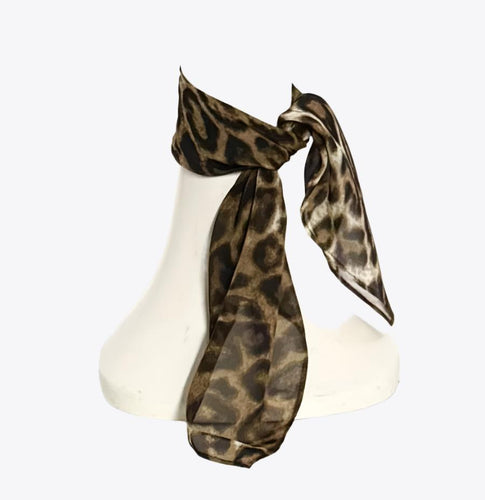 Leopard Silk Scarf