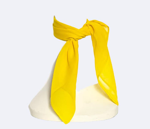 Yellow Chiffon Scarf