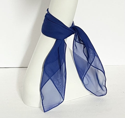 Royal Blue Chiffon Scarf